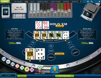Casino hold'em players gets full house and AA bonus