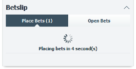 a time delay in place on an in play bet on Betfair