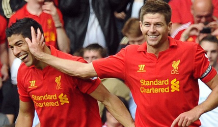 Gerrard and Suarez of Liverpool, we advise betting on them to draw with Chelsea, 1-1 is odds of 13/2