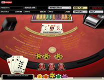 Three card poker player wins as dealer fails to make a hand
