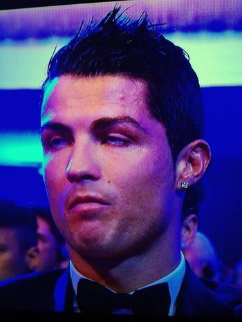 Christiano Ronaldo at the Ballon D'or Awards