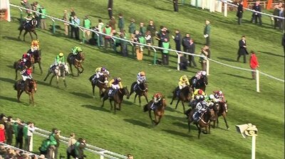 A typical blanket finish in The Coral Cup, one of the most competitive and exciting handicaps of the Cheltenham festival..jpg