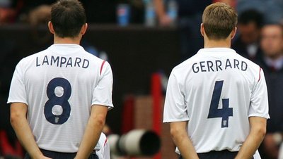 Lampard and Gerrard, 10+ years of service to England's midfield